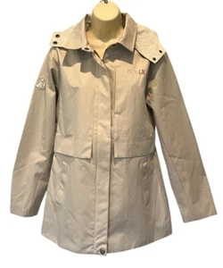 New Official NFL Super Bowl LIX Staff Anorak Beige Zip Hooded Jacket Sz S - Picture 1 of 14