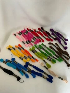 33 skeins Embroidery Floss Color Assortment New Cotton made in Mexico Bright - Picture 1 of 7