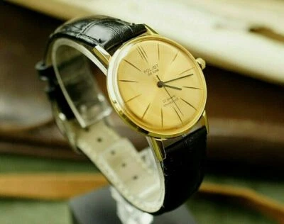 POLJOT De Luxe Vintage Mechanical Luxury leather strap Men's Watch Ultra SLIM - Image 1 of 4