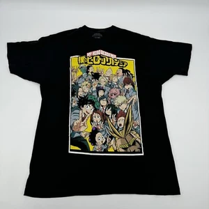 Camiseta My Hero Academia Funimation Grande Negra Crew Gráfico Manga Corta - Imagen 1 de 6