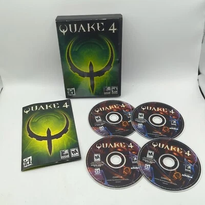 Quake 4 PC 2005 CD-Rom 4-Disc Set iD Software First Person Shooter Action Game - Image 1 of 4