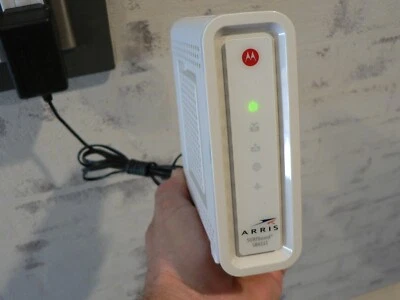 Motorola Cable Modem ARRIS SURFboard SB6141 DOCSIS 3.0 400 Series White IPv6 - Image 1 of 3