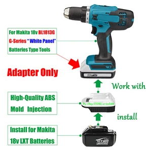 Adapter for Makita 18V LXT Battery, Only Fits Makita 18V BL1815G G-Series Tools - Picture 1 of 6