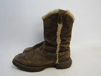 DURANGO 女式 7 M 码棕色麂皮绒西部牛仔靴 — 第 1/4 张图片