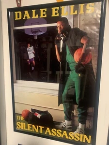 Seattle Supersonics Dale Ellis "Silent Assassin" 1988 Costacos Brothers Poster! - Picture 1 of 3