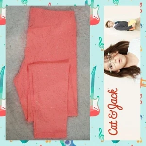 Cat & Jack Moxie Peach/ Gold Sparkle Leggings NWT XL 14-16 Free Ship - Picture 1 of 4