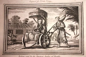 Japan Original Engraving 1771. Asia, Seating, Transport. - Picture 1 of 1