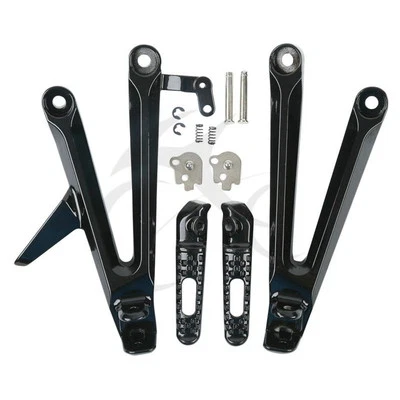 Juego de reposapiés traseros negros para pasajero aptos para Honda CBR1000RR 04-07 05 06 Foto 1 de 3
