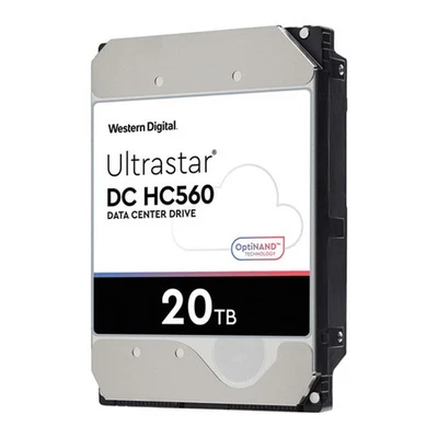 20TB Western Digital Ultrastar HC560 SATA SE Hard Drive, 3.5" HDD, SATA 6Gb/s, 7 - Image 1 of 4