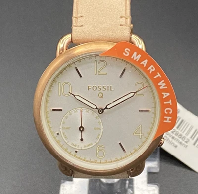 Fossil Q Hybrid Tailor Smartwatch Light Brown Leather Strap FTW1129 NOS - Image 1 of 4