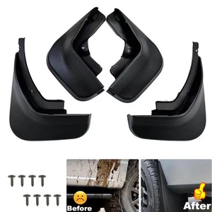 4Pcs Black Splash Protector Kit Mud Flaps For 2005-2011 Audi A6 C6 Estate Avant - Picture 1 of 7