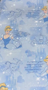2017 Springs Industries Disney Princess Cinderella  Cotton Fabric - Picture 1 of 3