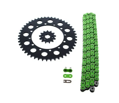 1997-2002 Kawasaki KLX300 KLX 300 Green Chain and Sprocket Black 13/48 110L - Image 1 of 4