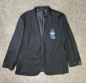 Stafford Suit Jacket Mens 52 Reg Slim Fit Charcoal Coolmax Ecomade Wool Blend - Picture 1 of 15