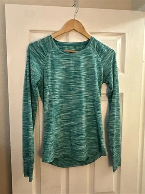 Capa base Koppen rayas verdes para mujer talla pequeña, agujeros para el pulgar Foto 1 de 4