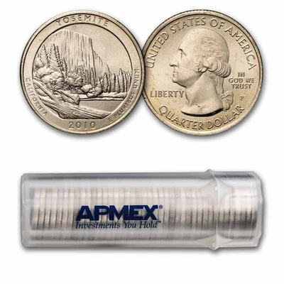 2010-P ATB Quarter Yosemite National Park 40-Coin Roll BU - Image 1 of 3