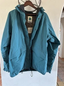 Vintage Alpine Design Gore-Tex Shell Ski Jacket Men's Size Large L Hooded Teal - Picture 1 of 5