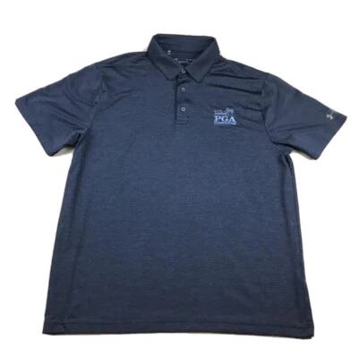 Under Armour Shirt Mens XL Blue HeatGear Loose Polo Boys Junior PGA Championship - Image 1 of 4