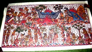 1950s or earlier Intensely Detailed Indonesia Watercolor 1st Rate Technique - Picture 1 of 12