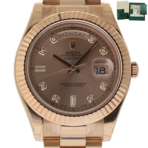 Rolex New Day-Date II 218235 Rose Gold Diamond 2016 Box/Paper/5YrWarranty #RL130 - Picture 1 of 5