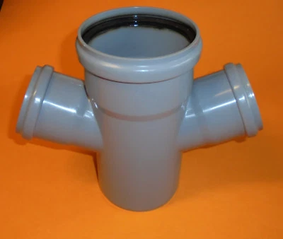 HT Abzweig - Doppelabzweig DN 110 x DN 75 Kreuzabzweig - Bild 1 von 2