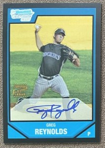 2007 Bowman Chrome Autograph Greg Reynolds Rookie Colorado Rockies #BC240