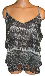 Jeans by Buffalo Tanktop Schlangenmuster Lagenlook transparent, Gr. XL - Bild 1 von 6