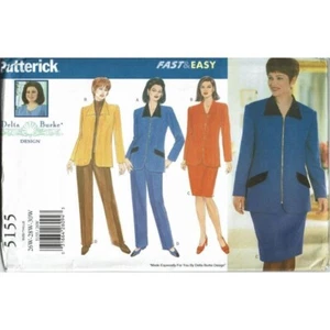 Butterick Sewing Pattern 5155 Jacket Skirt Pants Misses Size 26W-30W - Picture 1 of 2