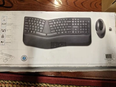 Kensington Pro Fit Ergonomic Keyboard and Mouse - Black (K75406US) -PLEASE READ - Image 1 of 4