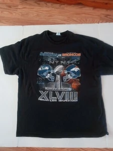 Seattle Seahawks Denver Broncos Super Bowl T Shirt Mens Size XXL TALL NFL 2014 - Picture 1 of 4