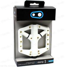 Crank Brothers Stamp 1 Large White with Gold Pins MTB Bike Flat Platform Pedals