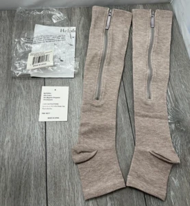Fox Valley Traders Mens Magnetic Zipper Compression Socks, Brown Size L/XL - Picture 1 of 5