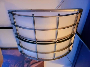 SCONCE ASHLEY LIGHTING ACRYLIC FROSTED WHITE BRUSHED NICKEL 2,000Lumens NEW Qty4 - Picture 1 of 8