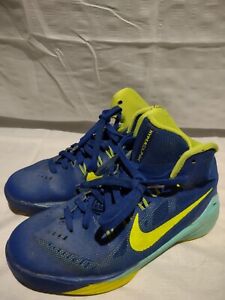 Kids Nike Hyperdunk Shoes Size 4Y Blue And Yellow 