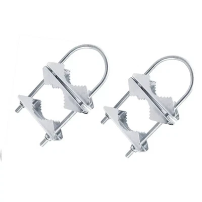 Double Antenna Heavy Duty Mounting Bracket Kit 304 Steel 2 Sets of Mast Clamps - Image 1 of 3