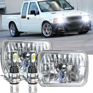 Par de faros delanteros de haz alto/bajo DRL 6000K para camioneta Isuzu I-Mark 7x6" - Imagen 1 de 17