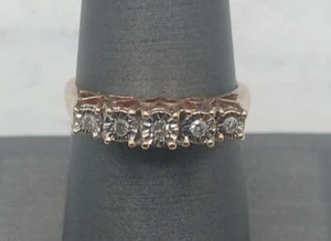10KYG DAMEN DIAMANT RING 2,9g, GR: 7,75, MARKIERUNG IST ABGENUTZT (TDY027683) - Bild 1 von 7
