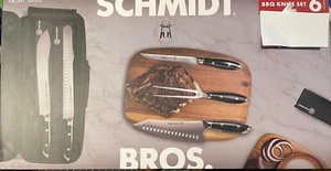 Schmidt Bros 6-Piece BBQ Knife Set German Stainless Steel - Picture 1 of 3