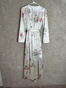 Vintage Christian Dior Blumenkleid kleine Rosen Satin Union Made in USA - Bild 1 von 10