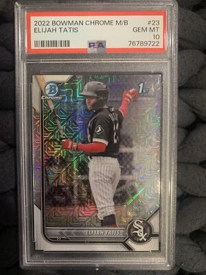 2022 Bowman Chrome Mega Box Elijah Tatis #BCP23 Mojo PSA 10 Gem Mint Graded Slab - Image 1 of 4