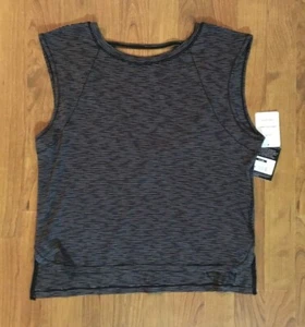 C9 By Champion Women Workout Top Striped Open Back- Black, XS - Picture 1 of 4