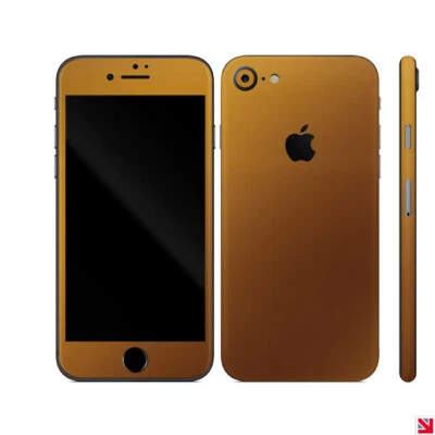 Calcomanía de vinilo pegatina de vinilo con brillo metálico dorado para iPhone 7 Foto 1 de 2