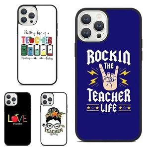 Anti fingerprint For iPhone SE XS XR Max 5 6 7 8 Plus Retro Graphic Teacher Life - Picture 1 of 25