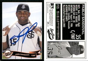 Pablo Sandoval Signed 2007 Grandstand San Jose Giants RC Card Auto AU