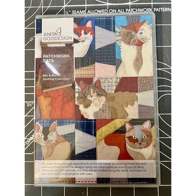 Colección de CD de diseño de acolchado de gatos con retazos de Anita Goodesign Foto 1 de 3