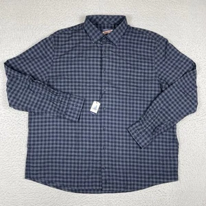 Johnnie O Shirt Mens XXL Blue Check Casual Workwear Office Travel Vacation Surf - Picture 1 of 14