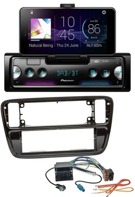 Pioneer USB MP3 Bluetooth DAB Autoradio für VW Up AA AAN 2011-2016 piano black - Bild 1 von 4