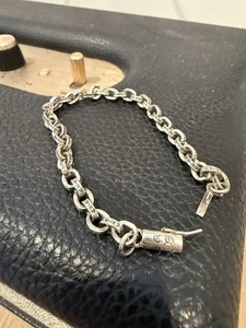 Chrome Hearts Paper Chain Bracelet .925 Sterling Silver - Picture 1 of 5