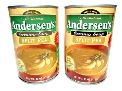 (2 latas) Sopa cremosa vegana de guisantes divididos Andersen’s - 15 oz - CORREO PRIORITARIO Foto 1 de 4