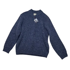 NUEVO SIN ETIQUETAS L.L. Suéter Bean Para Hombre XL Azul 100% Lana de Cordero Botón Delantero Grueso Pesado - Imagen 1 de 8